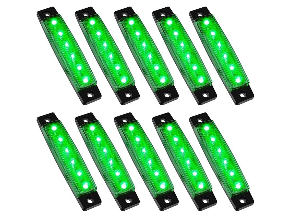 10 luces LED impermeables IP67 de 12 V para ruedas, ideales para golf, carritos, Jeeps, camionetas, vehículos todoterreno, UTV y ATV.