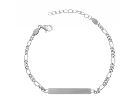 Pulsera en Plata de Ley 925 Ida Bañada en Rodio