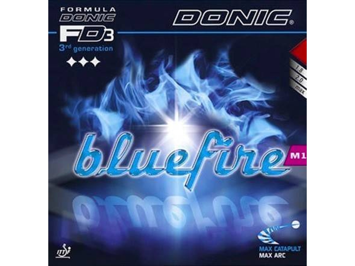 Gomas de Tenis de Mesa DONIC Bluefire M1 (18 x 19 cm - Negro)
