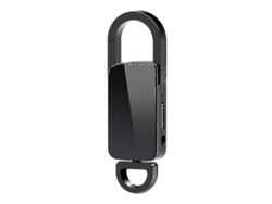 Grabadora de llavero con activación para grabar audio desde una memoria USB. Reproductor MP3 portátil de 4 GB Yizhood (negro).