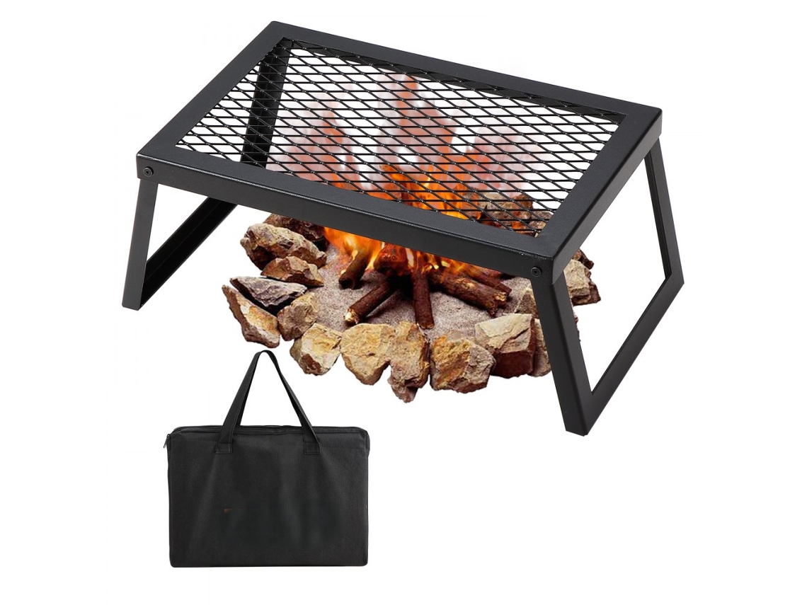 Parrilla Portátil Plegable De Acero Resistente Hasta 6 Kg Para Camping Y Fiestas Tekmaquinas