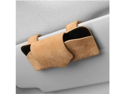 Suporte magnético para óculos de sol para quebra-sol de carro, porta-cartões e bilhetes, acessório para interior de couro, organizador prático