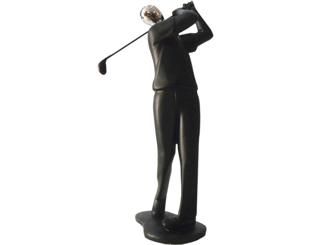 Escultura decorativa única de resina para oficina, pared, hogar, estudio y deportes (golf B)