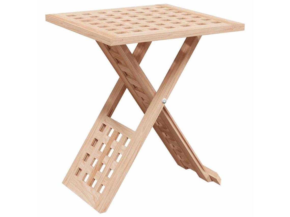 Mesa de centro de 33x33x40,5 cm, madera maciza de nogal | HARLANV1