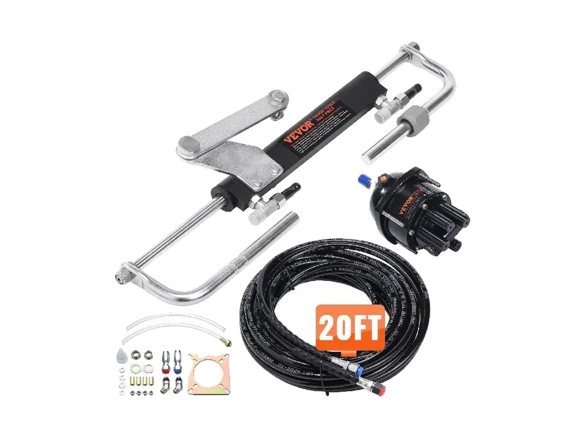 Kit de dirección asistida para motorización, compatible con motores de 90 hp, alta potencia de salida, mangueras hidráulicas OEM duraderas