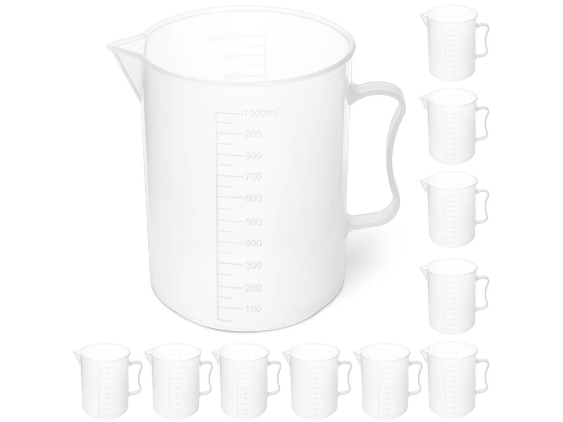 Laboratorio Zlewkajna Plastikowa Z Podziałką 1000 Ml 10 Szt. SISTEMAS STEINBERG