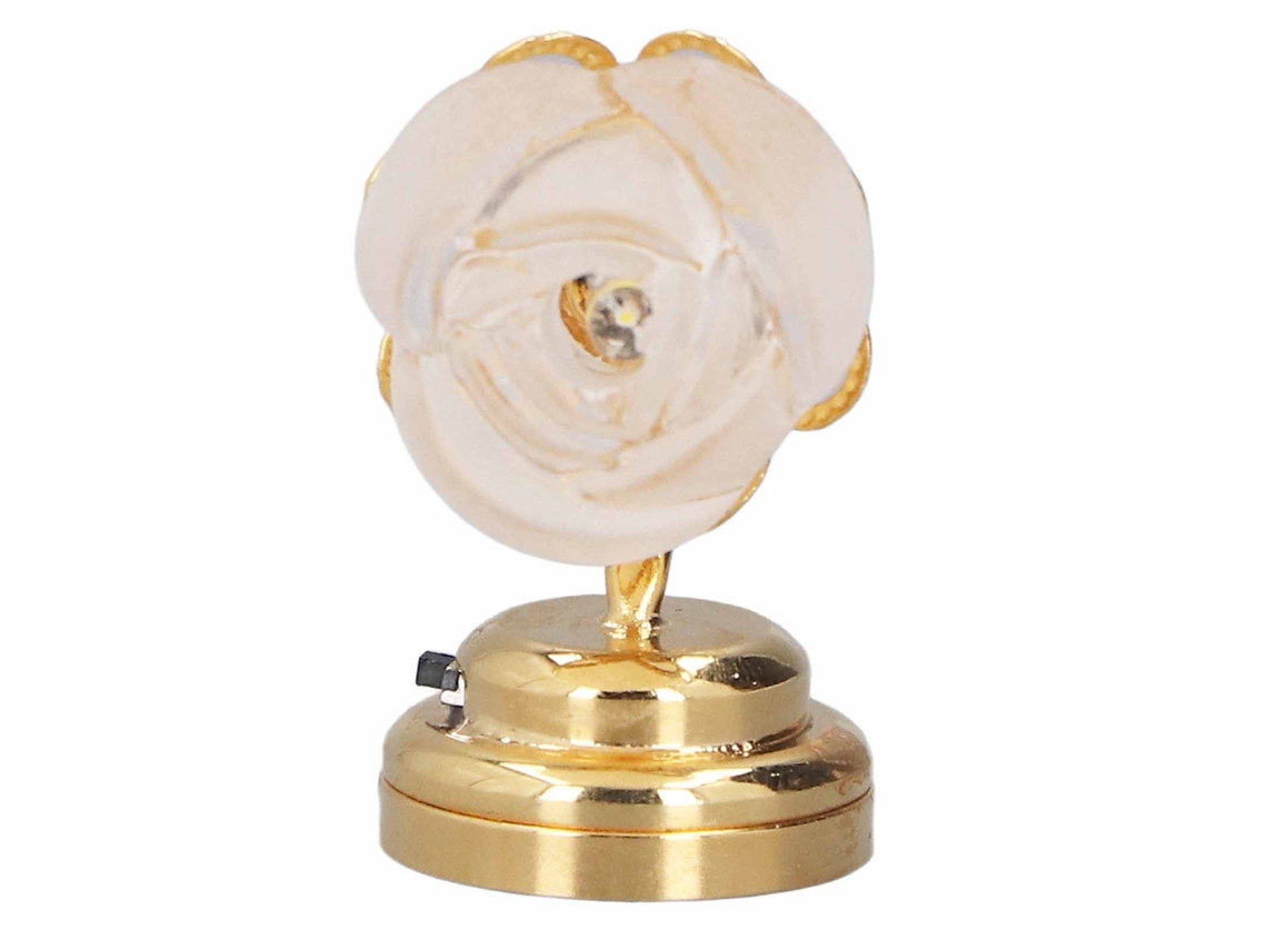 Lâmpada De Parede Miniatura Rose Led Para Casinha De Bonecas 1:12 Decoração