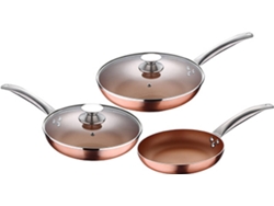 Set 3 Sartenes SAN IGANCIO SG-6915 (Acero Inoxidable - 20x24x28 cm)