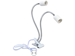 Portalámparas Ajustable Con Clip De 360°, Aleación De Aluminio, Casquillo E27/e26, Para Dormitorio/oficina, 100-240 V, Enchufe Estadounidense.