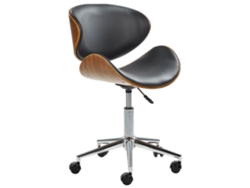 Silla de oficina BELIANI Rotterdam de Piel sintética Negro 53x40x83