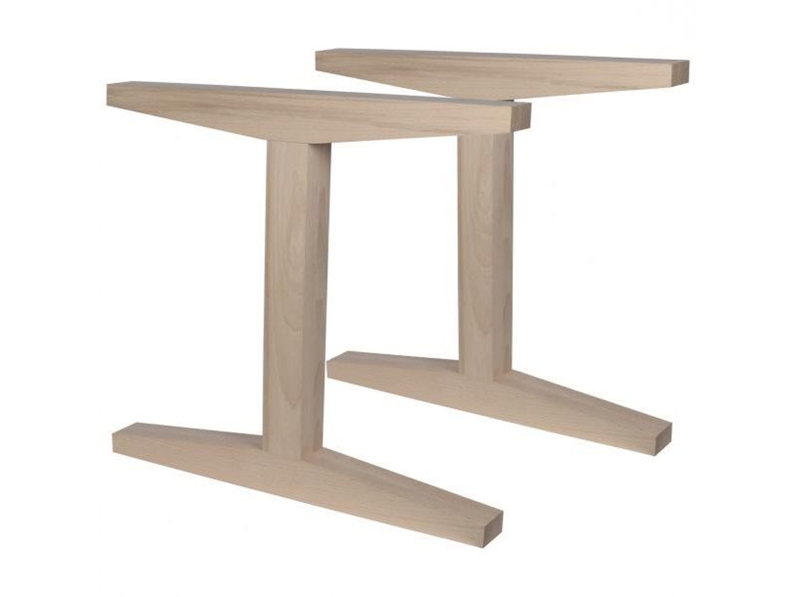 Patas de Mesa de Madera de Haya en Forma de I 72 Cm Por Conjuntos WOVAR