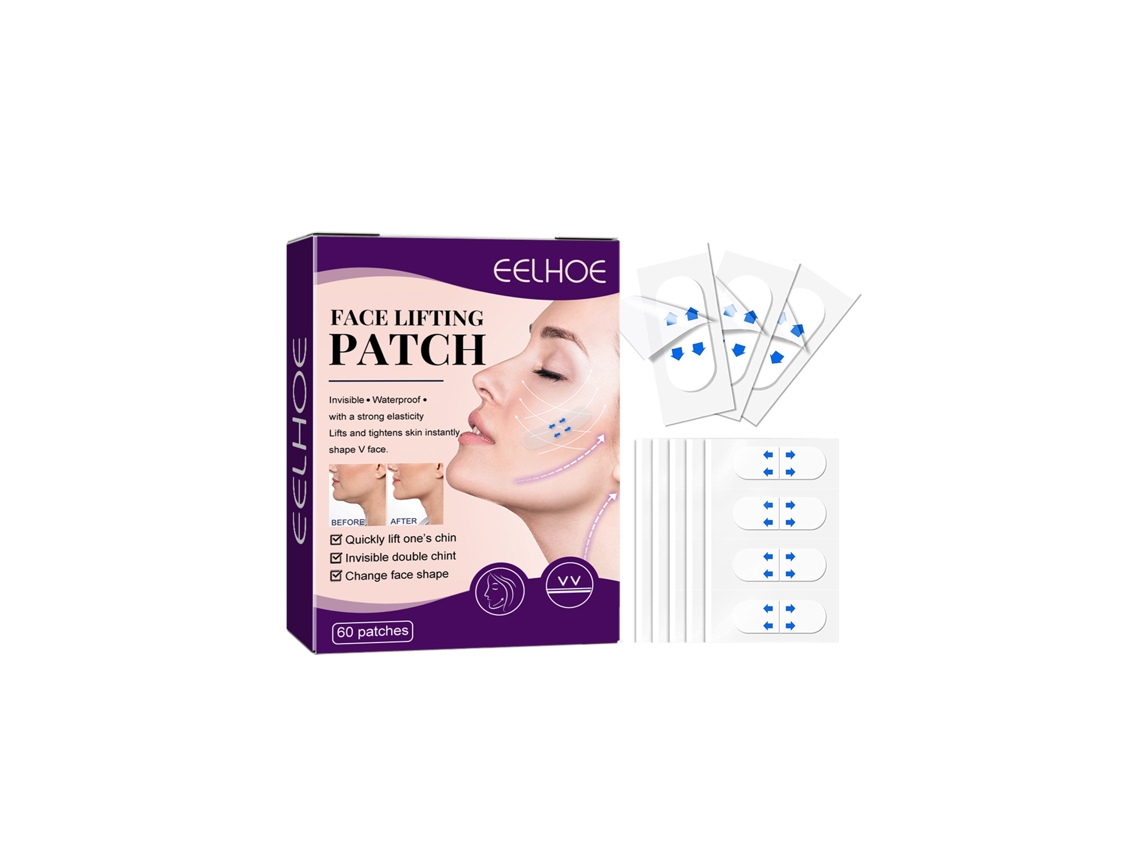 Parches de lifting facial, 60 unidades, piel firme y tonificada