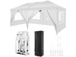 Toldo impermeable de altura ajustable, blanco, 3 x 6 m, OEM