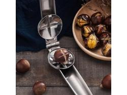 Pelador De Castañas Y Nueces De Acero Inoxidable Herramienta De Apertura Metálica Predeterminado