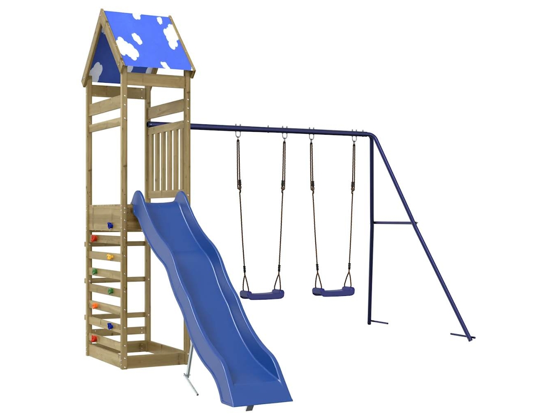 Parque Infantil De Exterior VIDAXL Marrón Madera de pino impregnada (316x335x265cm)
