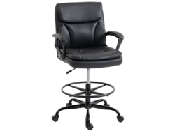 Silla De Oficina Ergonómica Con Altura Ajustable Reposapiés Ajustable Negra