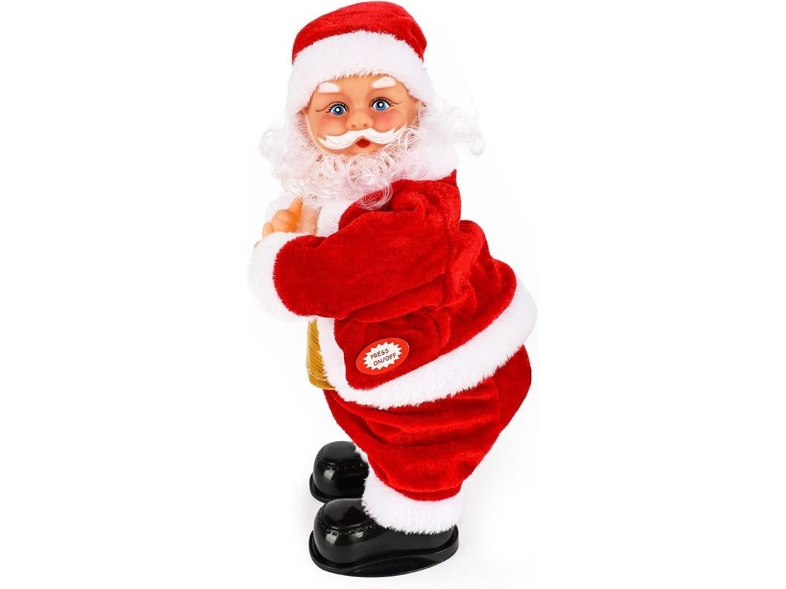 Papá Noel Eléctrico Bailarín Con Música, Juguete Navideño A Pilas Con Movimiento De Cadera