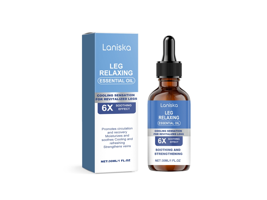 Aceite suave para masaje de piernas de fácil absorción y que deja la piel confortable.