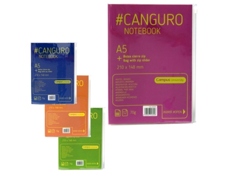 CAMPUS Libreta Canguro 32h 70g Rayado Horizontal - A5
