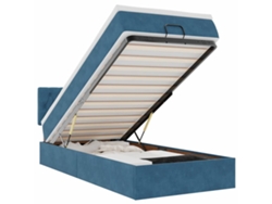 Maison Exclusive - Estructura De Cama Otomana Colchón Terciopelo Azul Oscuro