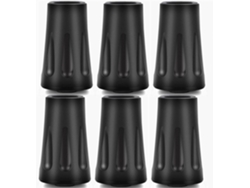 Paquete De 6 Unidades Con Tapas De Goma En Los Extremos, Aptas Para Bastones De Marcha Nórdica De 10-12 Mm.
