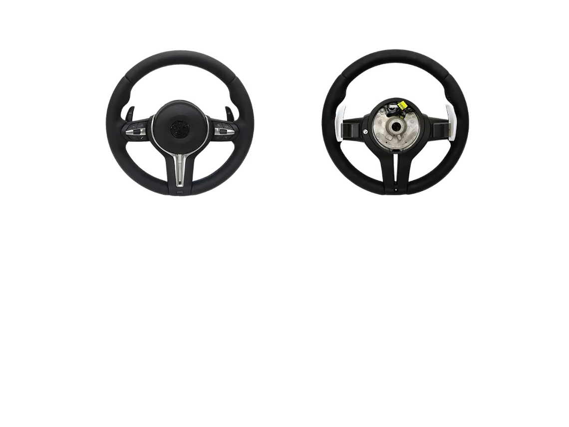 Volante deportivo de cuero y fibra de carbono, cuerpo de disco, compatible con modelos BMW, cuero M5 OEM