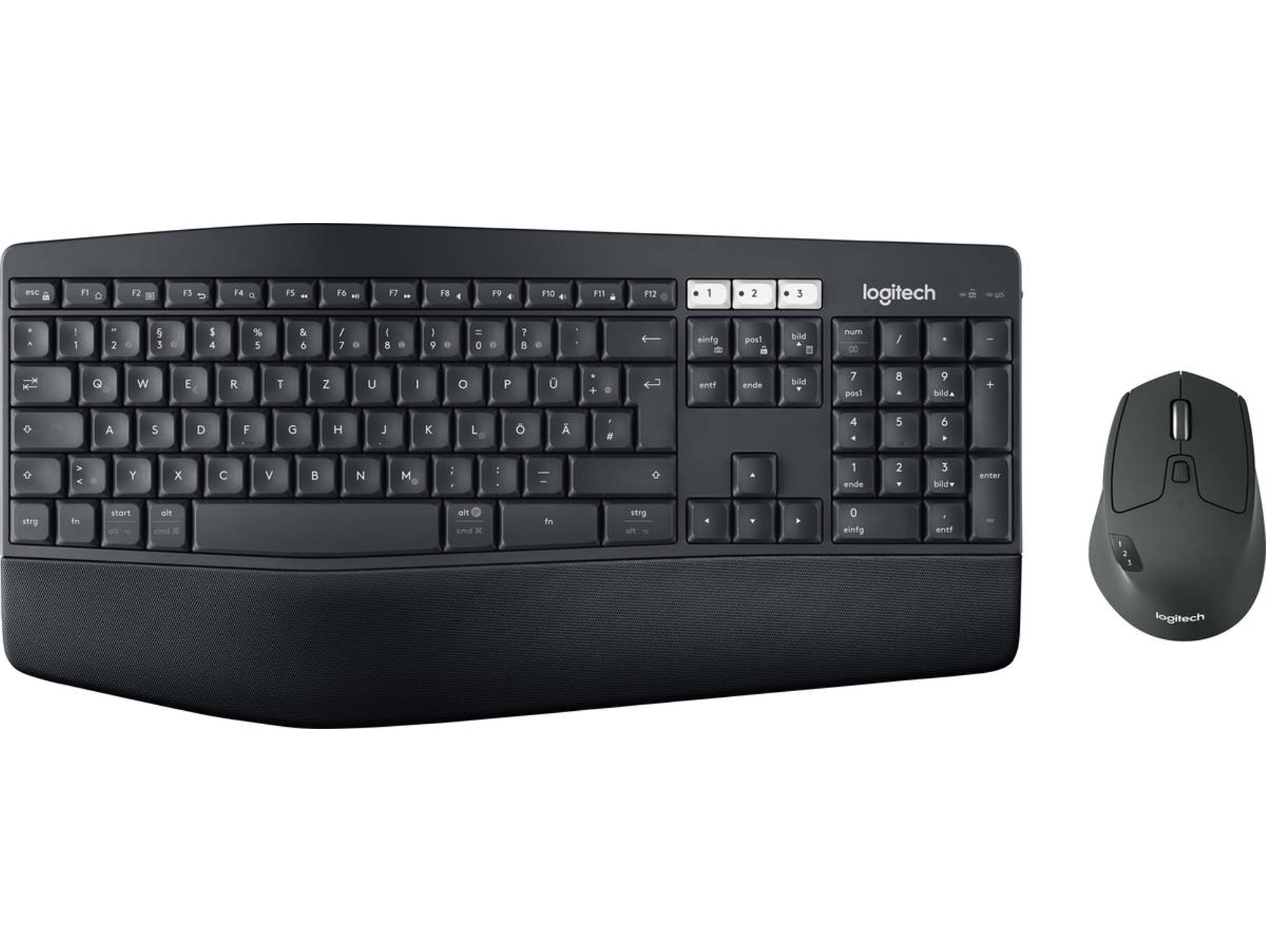 Teclado LOGITECH MK850 (Inalámbrico - Layout Suizo - Teclado Numérico)
