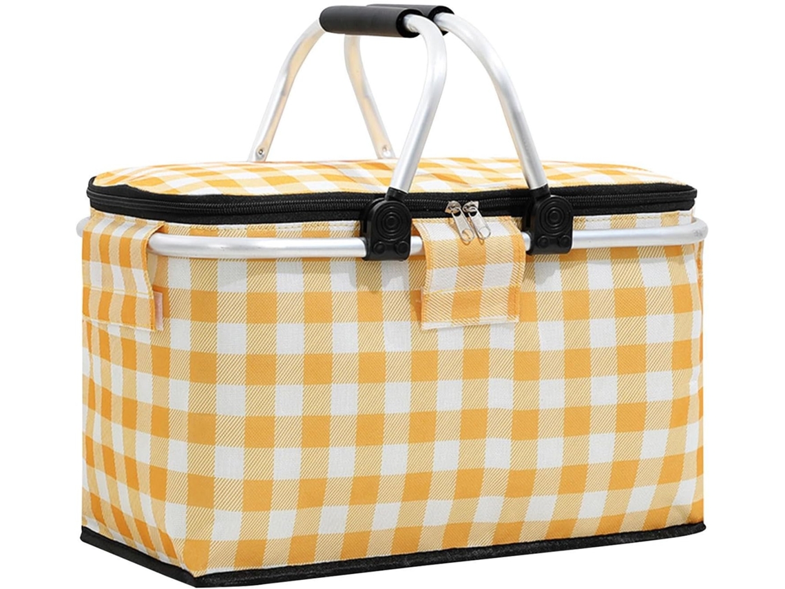Cesta De Picnic Isotérmica – Bolsa Grande Para El Almuerzo, Multicolor, Plegable, Duradera, A La Intemperie, Para
