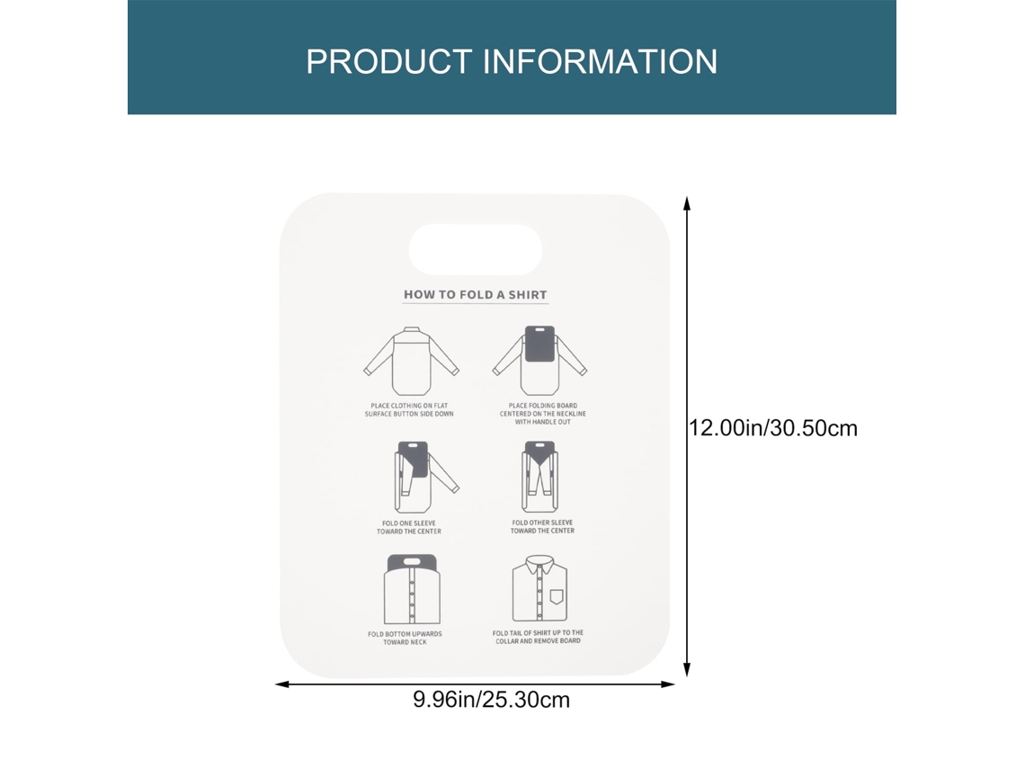 2 Piezas De Cartón Profesional, Para Doblar Camisas Y Ropa, Tabla Sencilla Para Doblar Ropa En Material Pp.