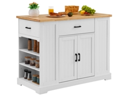 Conjunto de muebles de cocina con isla, carrito y mueble de madera Tekmaquinas