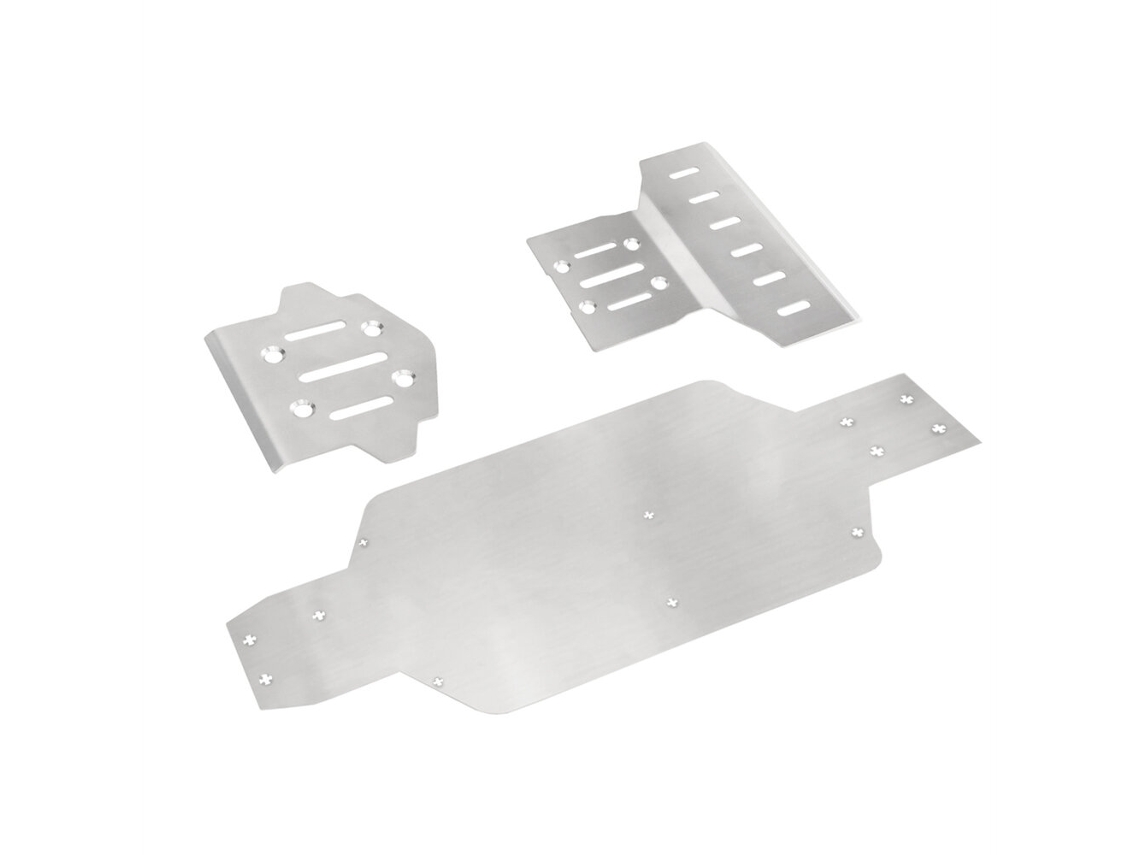Parachoques Delantero Trasero + Protectores Chasis piezas Metálicas Mejoradas Mjx 7303 Acero Inoxidable 304/protectores Chasis