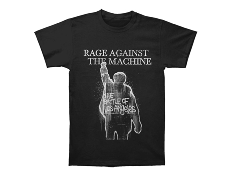 Camiseta ROCKINSTONE Rage Against The Machine BOLA Album Cover Tracks camiseta negra (Algodón - XXXL)