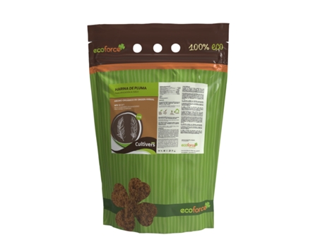 CULTIVERS Harina de Pluma 5 kg NPK 12-2-1. Abono orgánico para plantas con alto contenido en Nitrógeno. Huertos, arboles florales/frutales