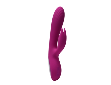 Vibrador de masaje a prueba de agua de doble cabezal de 10 frecuencias para mujeres (rosa roja) YIZHOOD