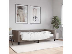 Sofá Cama Con Colchón Tela Gris Taupe 100x200 Cm