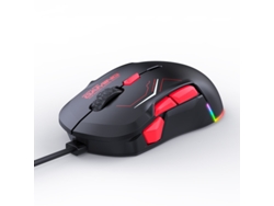 YIZHOOD X12 Ratón Simétrico 10 Botones 12800dpi RGB Macro Definición Gaming Accesorios De Computadora Rojo
