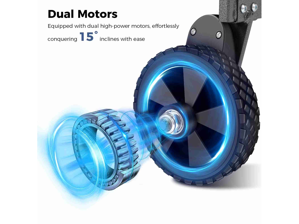 Carro eléctrico con control remoto, 5 km/h, 300 libras, 93 l, plegable, para camping, jardín, picnic, compras, color negro