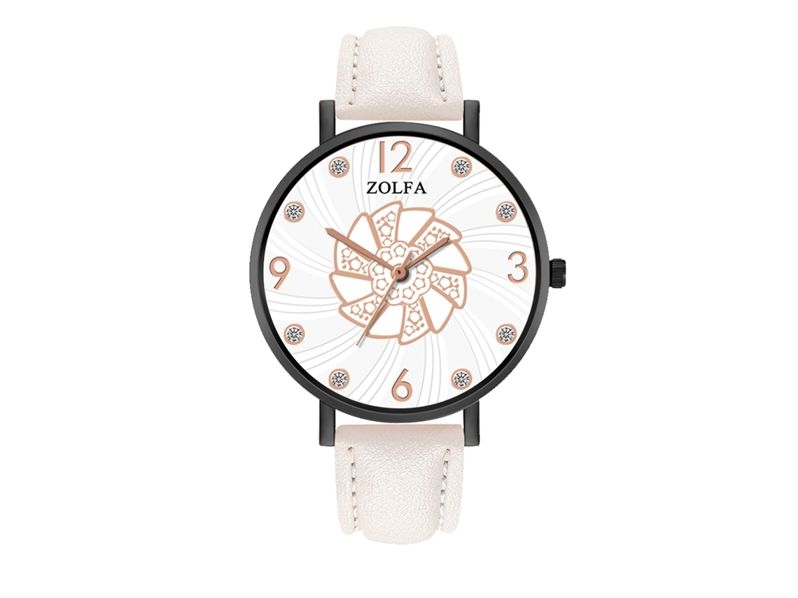 Reloj De Pulsera De Aleación Con Dial Redondo Analógico De Cuarzo Para Mujer Y Hombre (blanco)
