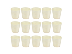 15 Vasos Desechables Para Degustación De Postres Decorados Con Madera Ligeros Para Hogar Bares Restaurantes