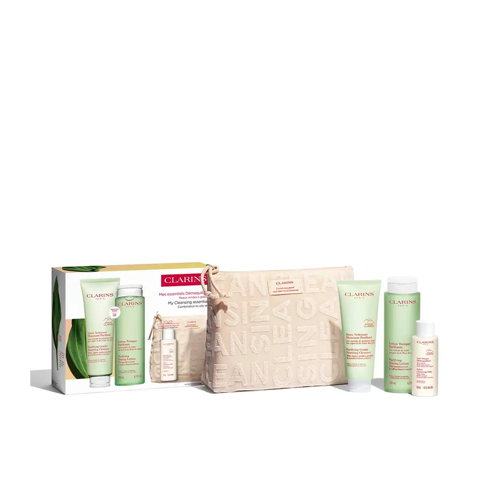 Kit de limpieza esencial CLARINS para piel mixta a grasa (4 piezas)