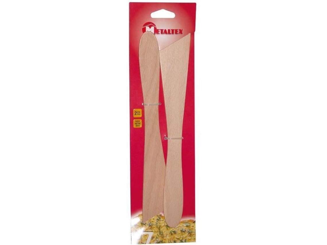 Espátulas de madera Metaltex 30 cm Pack de 2 Madera de haya marrón