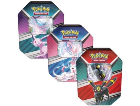 Juego de Cartas POKEMON V Heroes Tins Spring 22 Espeon/Umbreon/Sylveon (Edad Minima: 6 años)