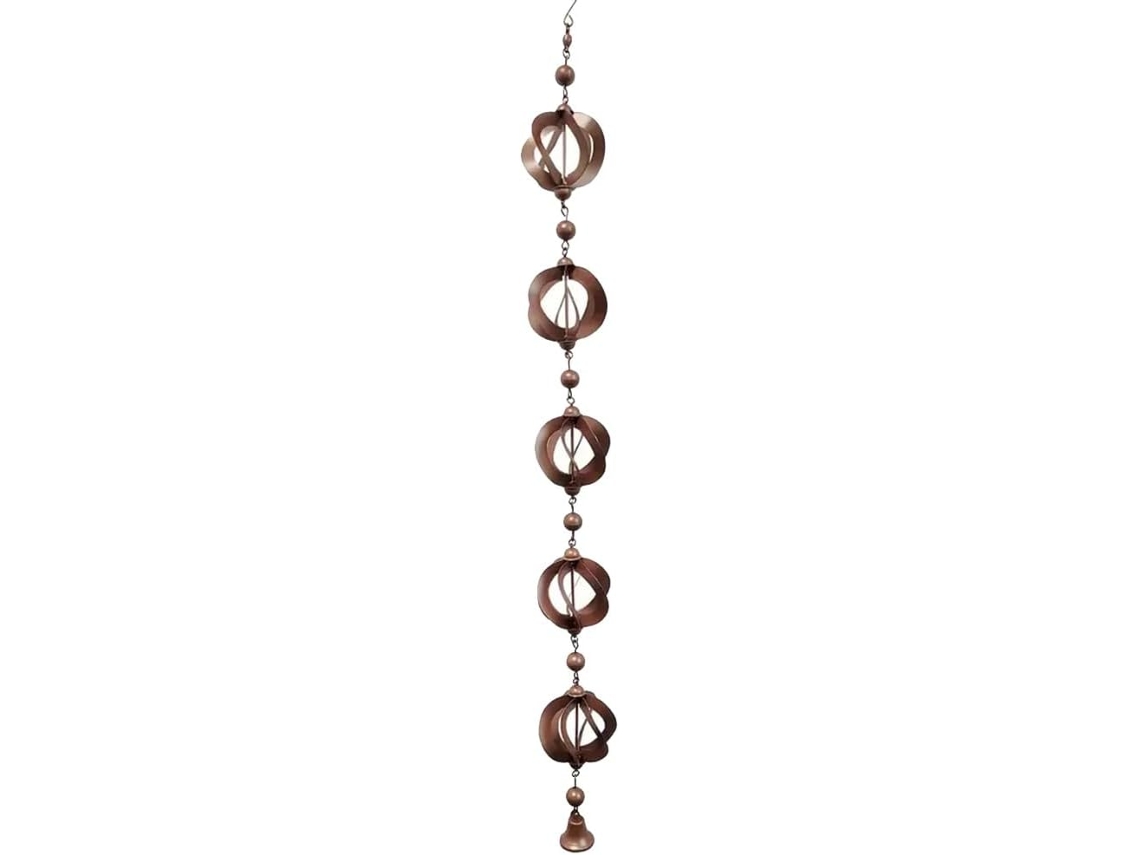 Cadena de lluvia colgante para exteriores, campanilla de viento para jardín, decoración colgante para exteriores Gokoco