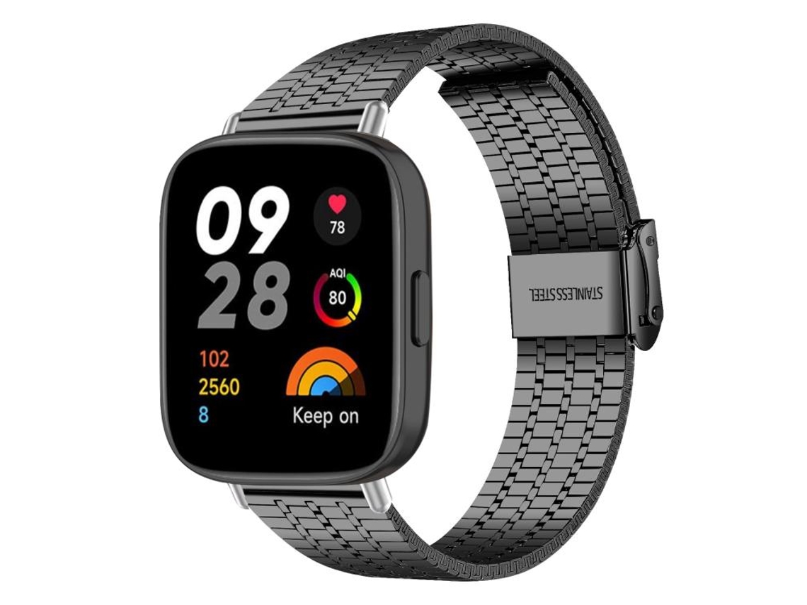Pulsera para Redmi Watch 3 - Acero inoxidable - Hebilla de siete cuentas
