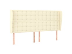 Maison Exclusive - Cabecero Con Orejas Cuero Sintético Crema 203x23x118/128 Cm