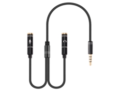 Cable De Audio (divisor 1 A 2, Compatible Con Auriculares Y Micrófono)