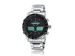 Reloj Electrónico Para Hombre, Acero, Resistente Al Agua Hasta 3 Atm, Deportivo Y Moderno, Naviforce, Blanco/negro.