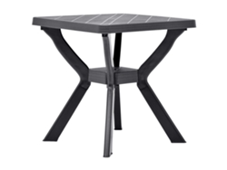Mesa de bistró de plástico antracita de 70 x 70 x 72 cm, DKD HOME DECOR