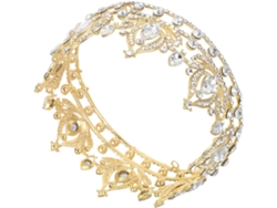 Tiara De Aleación De Oro Para Bodas Con Cristales Brillantes Para Mujer.