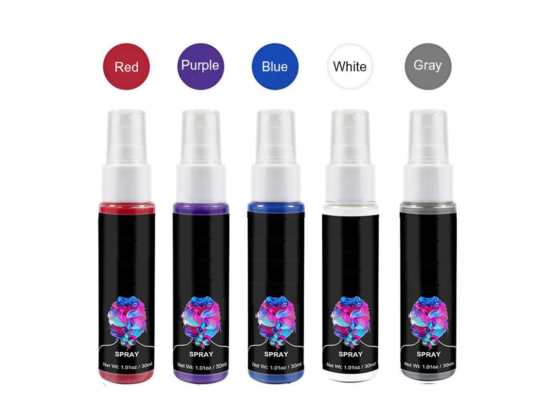 Spray De Coloración Capilar Desechable 30ml Rápido Temporal Para Fiesta Halloween